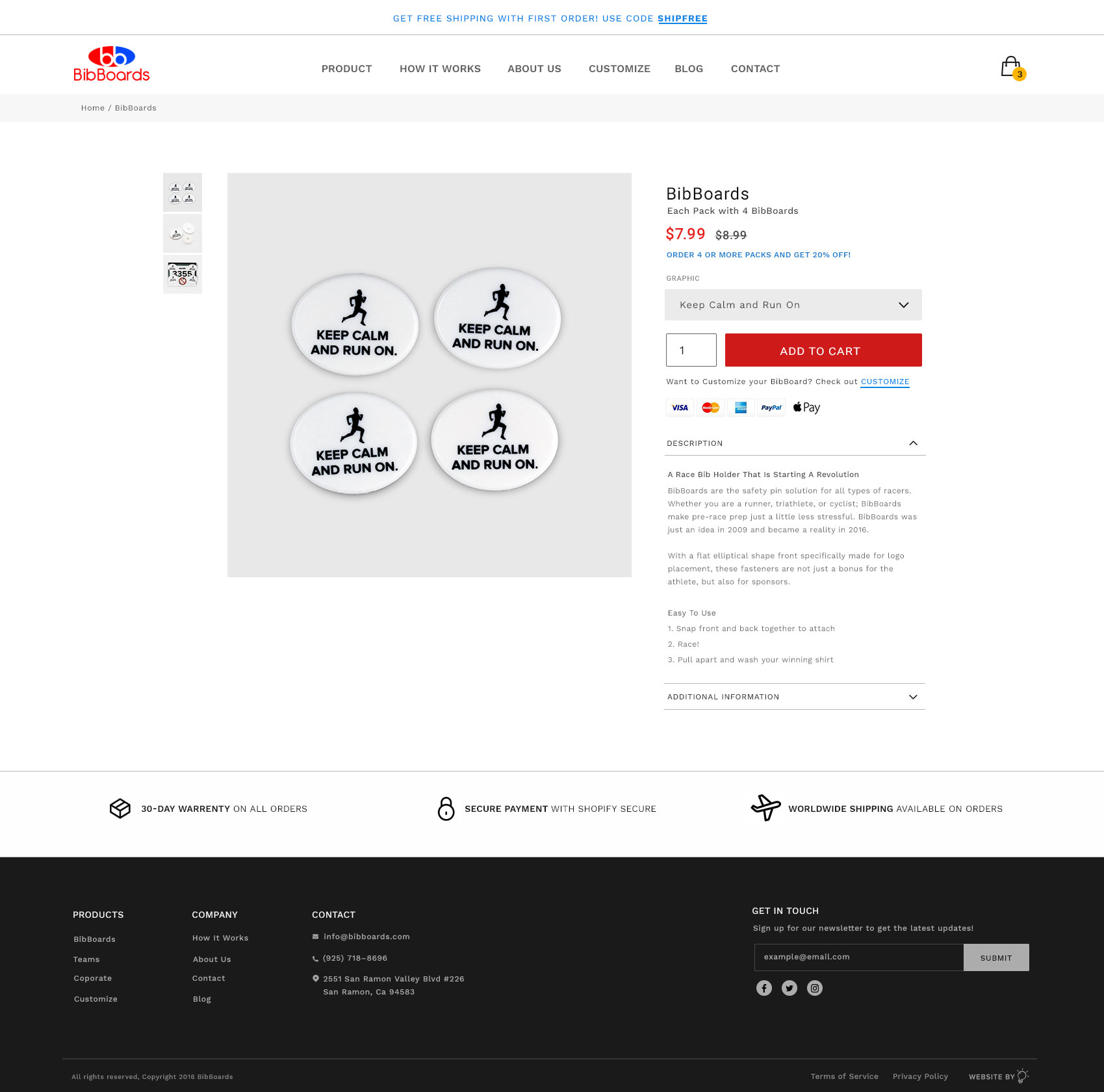 Bibboards product page